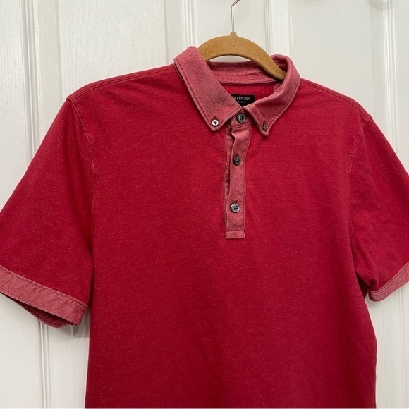 Banana Republic Luxury Touch Red Polo Large - Picture 3 of 7